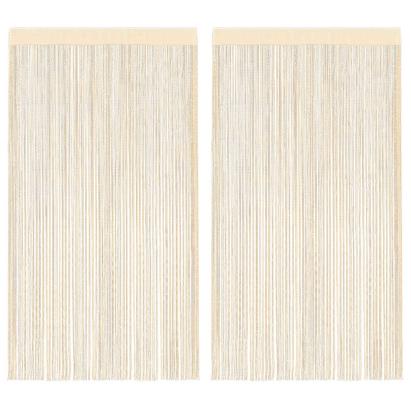 Draperii cu franjuri, 2 buc., 100 x 250 cm, crem GartenMobel Dekor