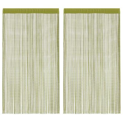 Draperii cu franjuri, 2 buc., 100 x 250 cm, verde GartenMobel Dekor