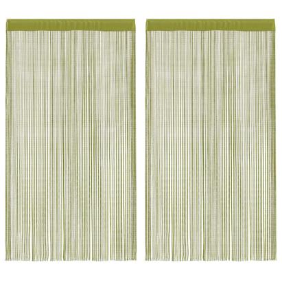 Draperii cu franjuri, 2 buc., 140 x 250 cm, verde GartenMobel Dekor