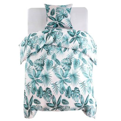 Set husă pilotă, imprimeu frunze, verde, 140x200/60x70 cm GartenMobel Dekor