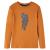 Tricou pentru copii cu mâneci lungi, ocru închis, 128 GartenMobel Dekor
