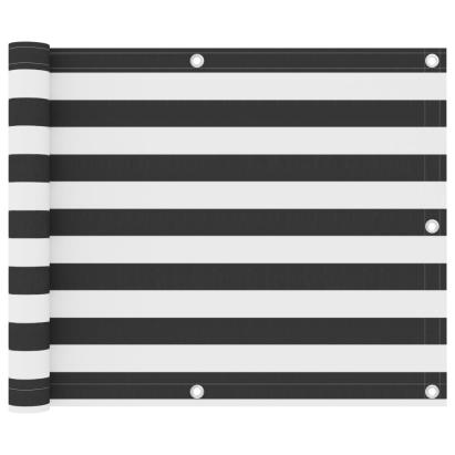 Paravan de balcon, antracit și alb, 75x400 cm, țesătură oxford GartenMobel Dekor