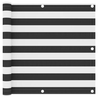 Paravan de balcon, antracit și alb, 90x600 cm, țesătură oxford GartenMobel Dekor