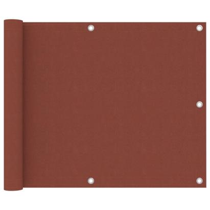 Paravan de balcon, cărămiziu, 75x500 cm, țesătură oxford GartenMobel Dekor