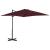 Umbrelă în consolă cu stâlp din aluminiu, bordo, 250x250 cm GartenMobel Dekor