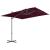 Umbrelă în consolă cu stâlp din aluminiu, bordo, 250x250 cm GartenMobel Dekor