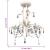 Lampă de plafon suspendată, cristal, candelabru alb elegant GartenMobel Dekor