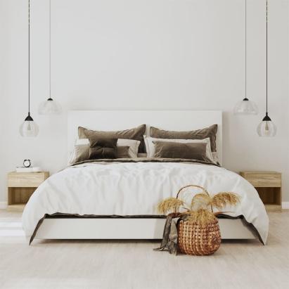 Noptieră cu sertar, 2 buc, culoare stejar GartenMobel Dekor