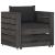 Set mobilier de grădină cu perne, 2 piese, gri, lemn tratat GartenMobel Dekor