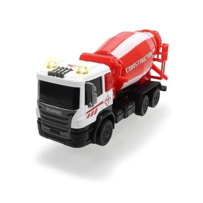DICKIE TOYS CITY WORKER  VEHICUL DE CONSTRUCTII CU LUMINI SI SUNETE BETONIERA ROSIE 17CM SuperHeroes ToysZone