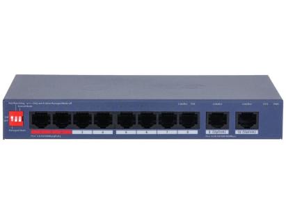 Switch 10 porturi, 8x PoE 100Mbps, 2x RJ-45 GB, 110W, Watchdog, cu management, Dahua CS4010-8ET2GT-110 SafetyGuard Surveillance