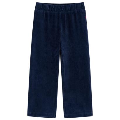 Pantaloni de copii din velur, bleumarin, 128 GartenMobel Dekor