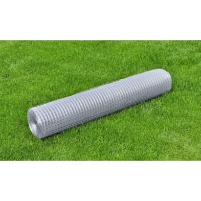 Plasă de sârmă pentru găini, argintiu, 25 x1 m, oțel galvanizat GartenMobel Dekor
