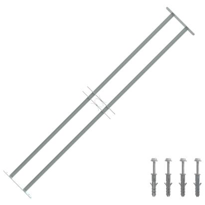 Grilaj de siguranță pentru ferestre cu 2 bare transversale 1000-1500mm GartenMobel Dekor