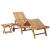 Șezlong cu pernă și masă, lemn masiv de tec GartenMobel Dekor