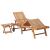 Șezlong cu pernă și masă, lemn masiv de tec GartenMobel Dekor