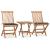 Set mobilier exterior pliabil cu perne, 3 piese, lemn masiv tec GartenMobel Dekor
