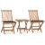 Set mobilier exterior pliabil cu perne, 3 piese, lemn masiv tec GartenMobel Dekor