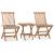 Set mobilier exterior pliabil cu perne, 3 piese, lemn masiv tec GartenMobel Dekor