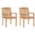 Scaune de grădină cu perne bej, 2 buc., lemn masiv de tec GartenMobel Dekor