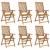 Scaune de grădină pliabile, 6 buc., lemn masiv de acacia GartenMobel Dekor