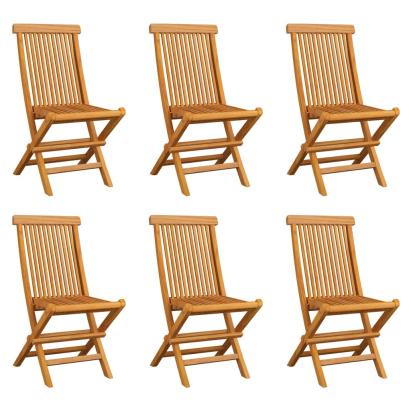 Scaune de grădină pliabile, 6 buc., lemn masiv de tec GartenMobel Dekor