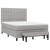 Pat box spring cu saltea, gri deschis, 140x190 cm, textil GartenMobel Dekor
