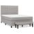 Pat box spring cu saltea, gri deschis, 140x190 cm, textil GartenMobel Dekor