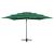 Umbrelă de soare 4 niveluri, stâlp aluminiu, verde, 250x250 cm GartenMobel Dekor