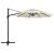 Umbrelă de soare 4 niveluri, stâlp de aluminiu, nisipiu, 3x3 m GartenMobel Dekor