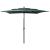 Umbrelă de soare 3 niveluri, stâlp aluminiu, verde, 2,5x2,5 m GartenMobel Dekor
