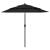 Umbrelă de grădină cu 3 niveluri, stâlp aluminiu, negru, 2,5 m GartenMobel Dekor