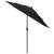 Umbrelă de grădină cu 3 niveluri, stâlp aluminiu, negru, 2,5 m GartenMobel Dekor