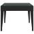 Masă laterală negru 50x50x38 cm poliratan sticlă securizată GartenMobel Dekor