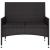 Bancă de grădină cu 2 locuri, cu perne, negru, poliratan GartenMobel Dekor