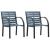 Scaune grădină 2 buc., gri, lemn brad/oțel vopsit electrostatic GartenMobel Dekor