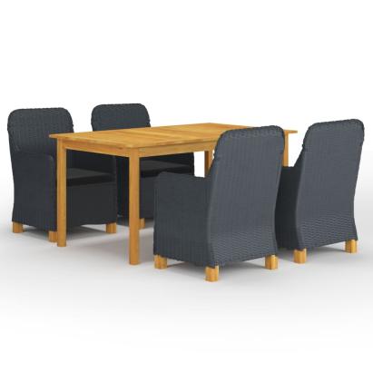 Set mobilier de grădină, 5 piese, gri închis GartenMobel Dekor