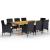 Set mobilier de grădină, 9 piese, negru GartenMobel Dekor