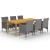 Set mobilier de grădină, 7 piese, gri GartenMobel Dekor