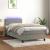 Pat continental cu saltea & LED, gri deschis, 80x200 cm catifea GartenMobel Dekor