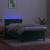 Pat continental cu saltea și LED verde închis 80x200 cm catifea GartenMobel Dekor