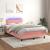 Pat continental cu saltea & LED, roz, 120x200 cm, catifea GartenMobel Dekor