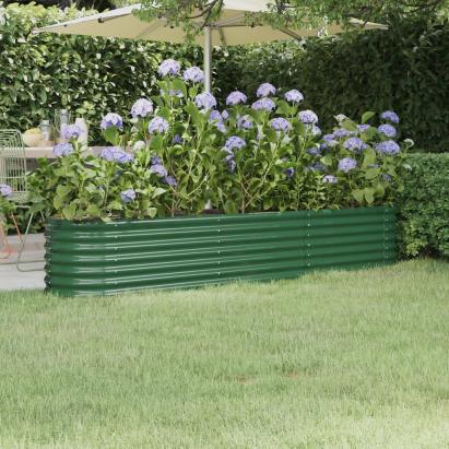 Strat înălțat grădină 224x40x36 cm oțel galvanizat GartenMobel Dekor