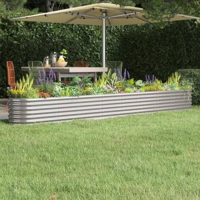 Strat înălțat grădină 332x40x36 cm oțel galvanizat GartenMobel Dekor