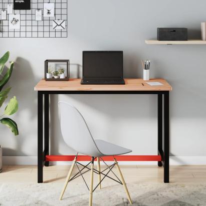 Banc de lucru, 115x55x81,5 cm, lemn masiv de fag și metal GartenMobel Dekor