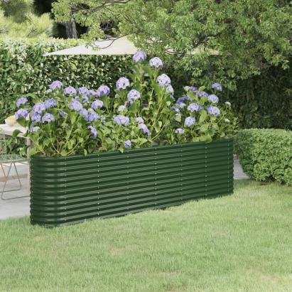 Strat înălțat grădină 260x40x68 cm oțel galvanizat GartenMobel Dekor