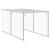 Coteț pui cu incintă gri deschis 117x1221x123cm oțel galvanizat GartenMobel Dekor