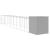 Coteț pui cu incintă gri deschis 165x1067x181cm oțel galvanizat GartenMobel Dekor