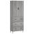 Dulap înalt, gri sonoma, 69,5x34x180 cm, lemn compozit GartenMobel Dekor