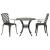 Set mobilier bistro, 3 piese, bronz, aluminiu turnat GartenMobel Dekor